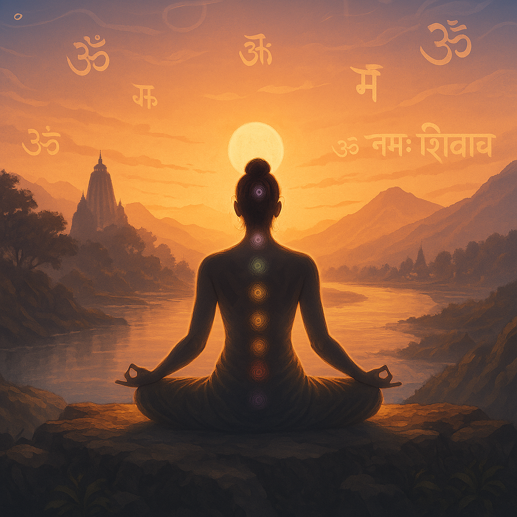 Yoga practice in a serene setting