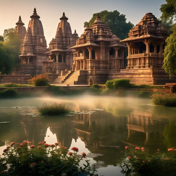 Khajuraho Temples in Khajuraho, Madhya Pradesh — famous Indian temple architecture